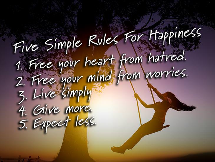 Here Are Five Rules For Happiness