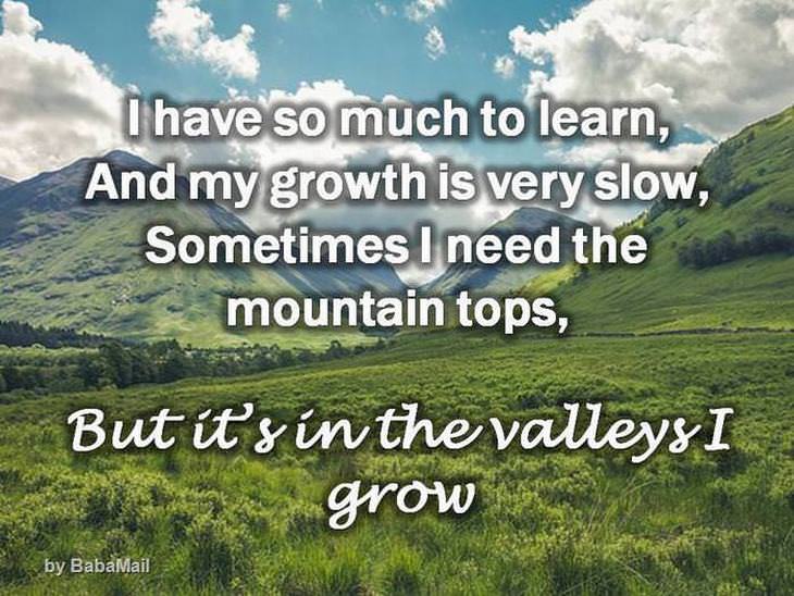 It's in the Valleys I Grow