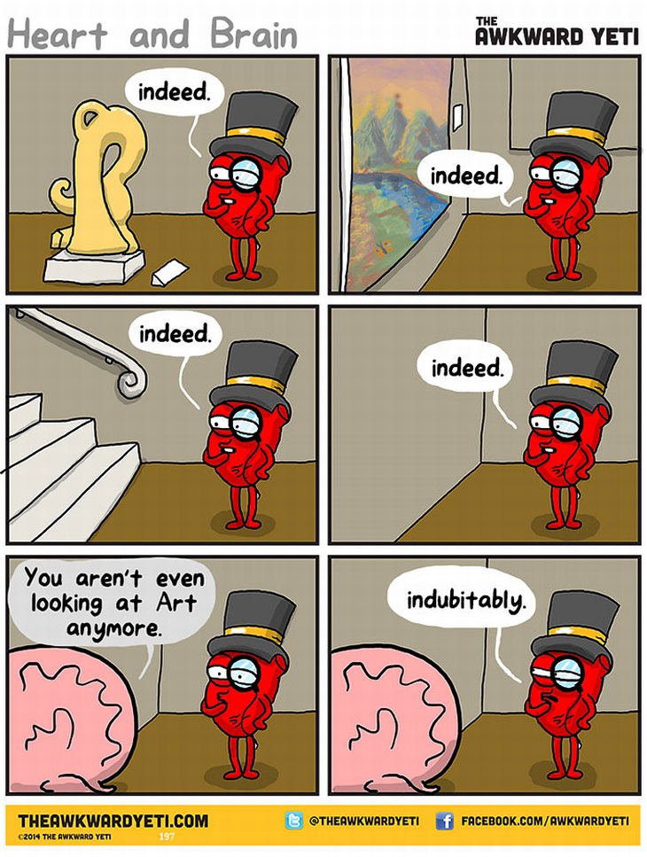 Heart versus the Brain Comics