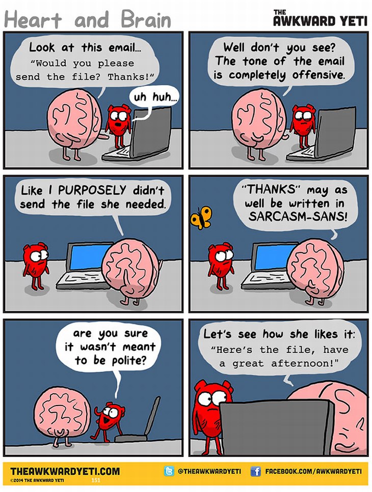 Heart versus the Brain Comics