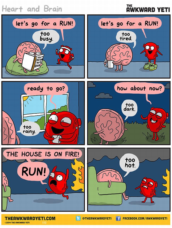 Heart versus the Brain Comics