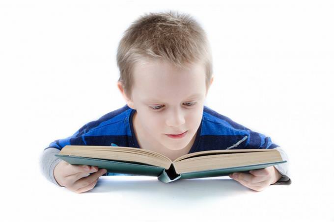 A child reading a book