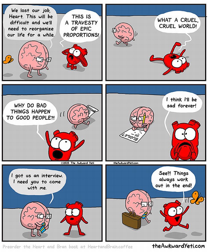 Heart versus the Brain Comics