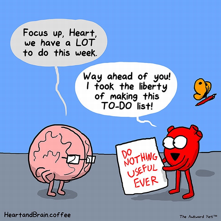 Heart versus the Brain Comics