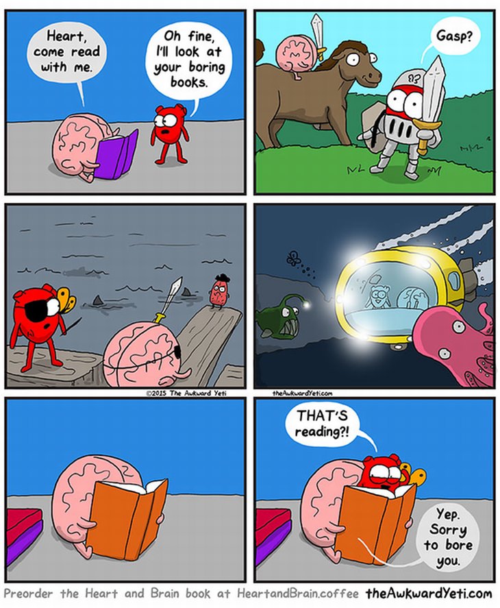 Heart versus the Brain Comics