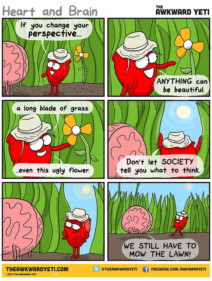 Heart versus the Brain Comics