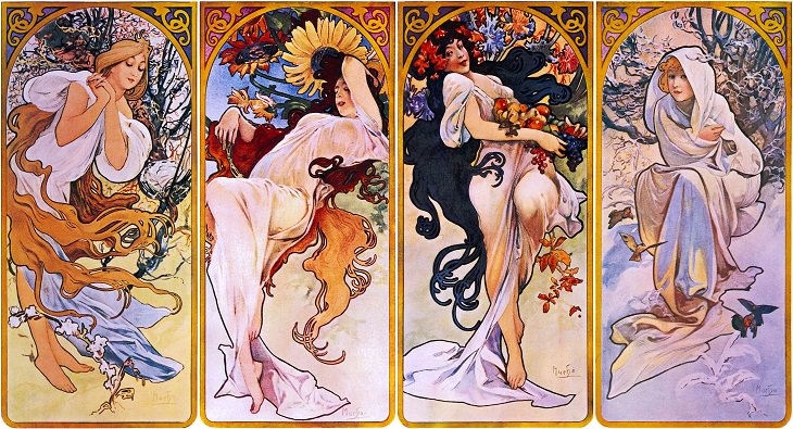 Four Seasons 1 Alphonse Mucha