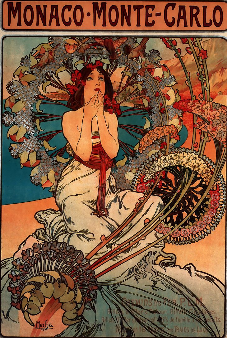 monaco monte carlo Alphonse Mucha