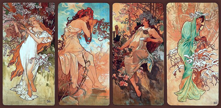 Four Seasons Alphonse Mucha