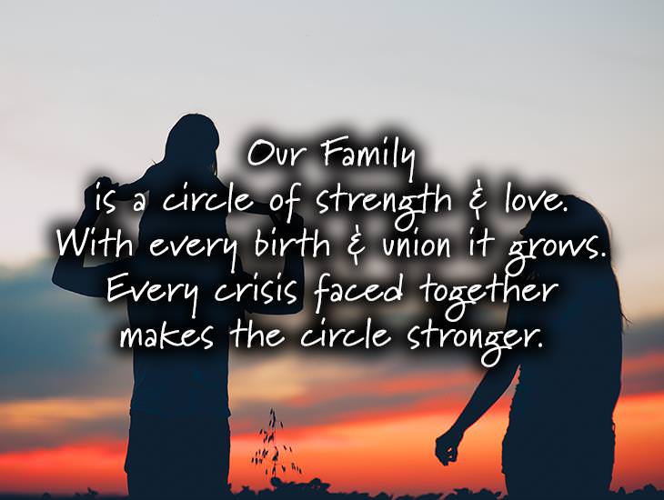 Our Family is a Circle of Strength & Love.