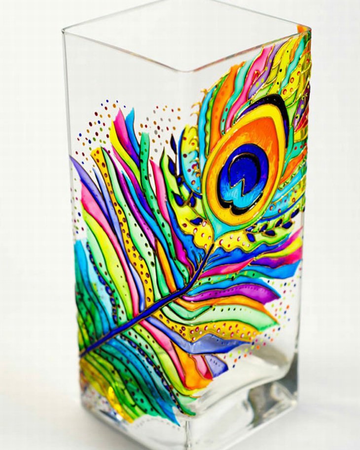 Vitraaze glassware hand painted art