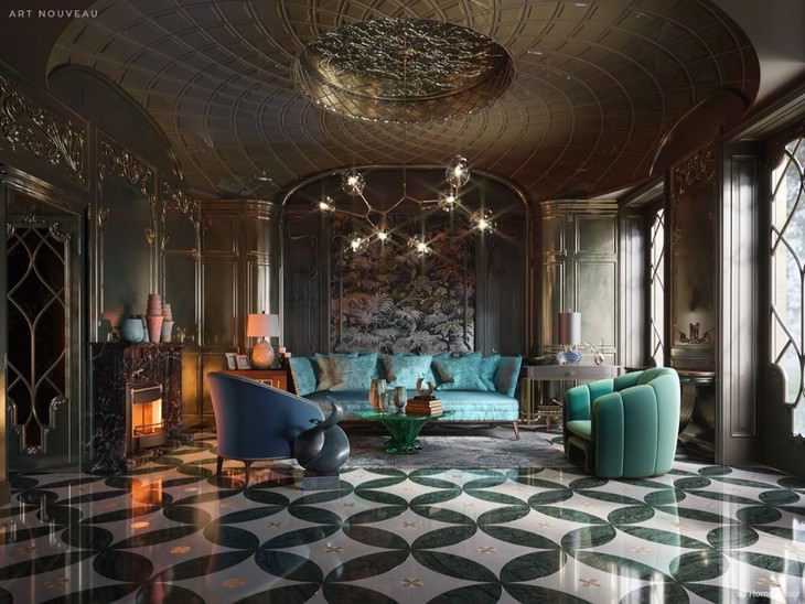 500 Years of Living Room Design Home Advisor art nouveau