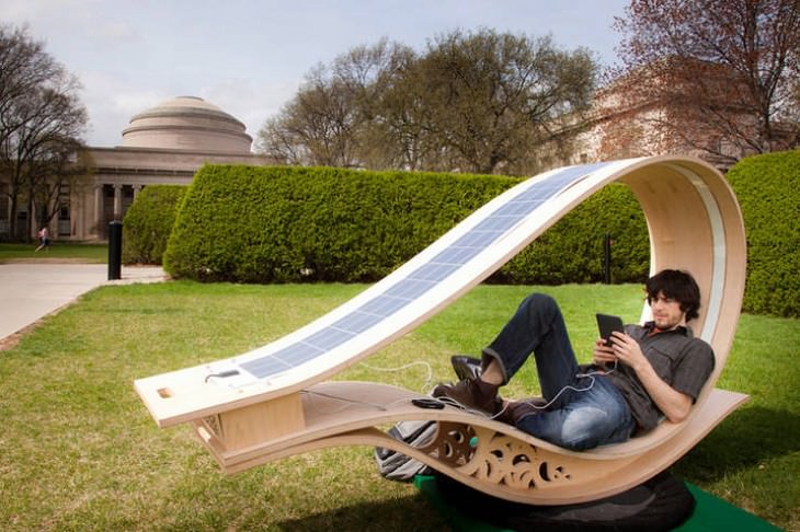 useful design innovations solar rocker lounger
