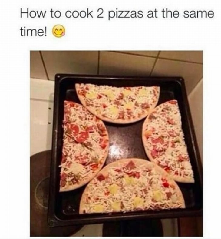 cooking and storage tips Cooking two pizzas at once