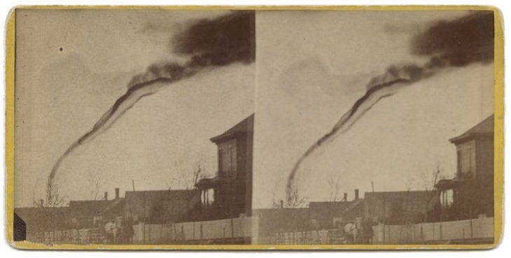 12 First Photos The Oldest Photo of a Tornado (1884)