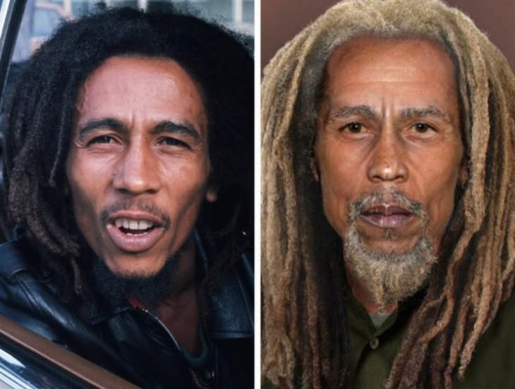aged celebrities that passed away Bob Marley