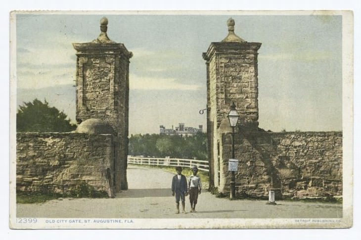 Thanksgiving Facts Trivia old gate of st.augustine vintage photo 1908 New York Public Library