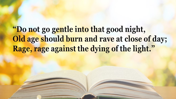 The Most Famous Inspirational Poems in English Literature ‘Do Not Go Gentle Into That Goodnight’ by Dylan Thomas (1951)