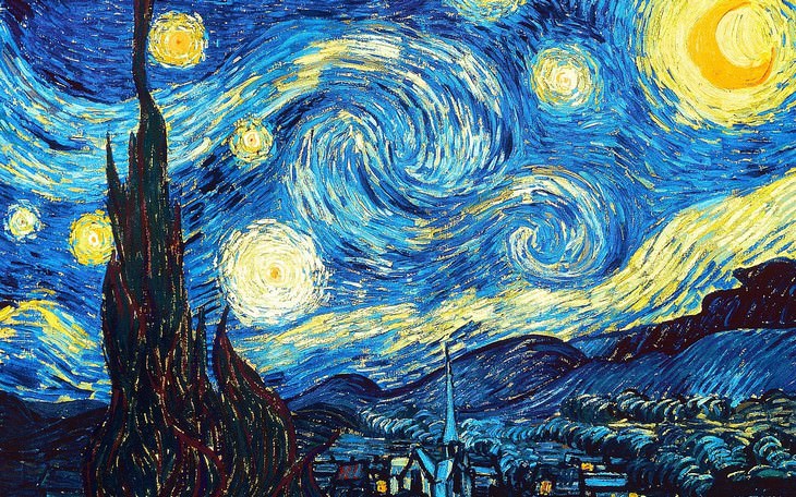 fun facts about famous artworks 'The Starry Night' (1889) by Vincent Van Gogh