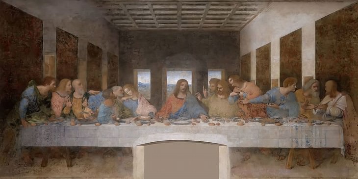 fun facts about famous artworks 'The Last Supper' (1495–1498) by Leonardo da Vinci