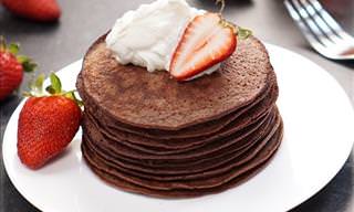 Banana Recipes: chocolate banana pancakes