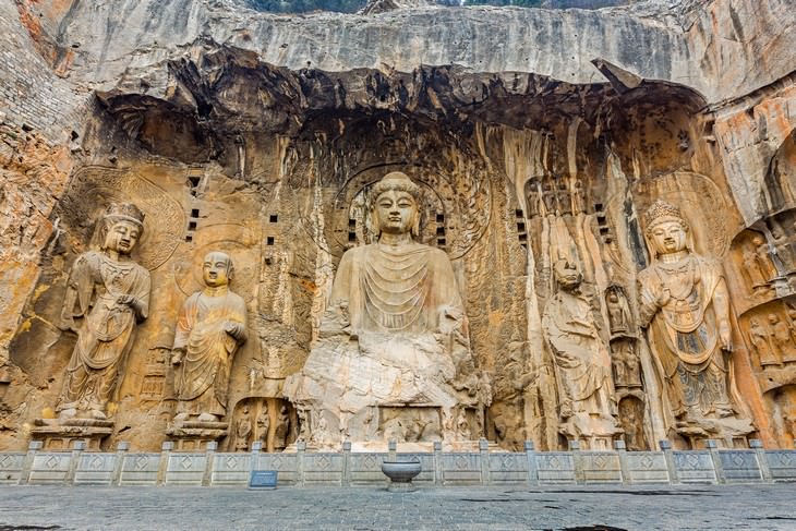 ancient ruins Longmen Grottoes, China