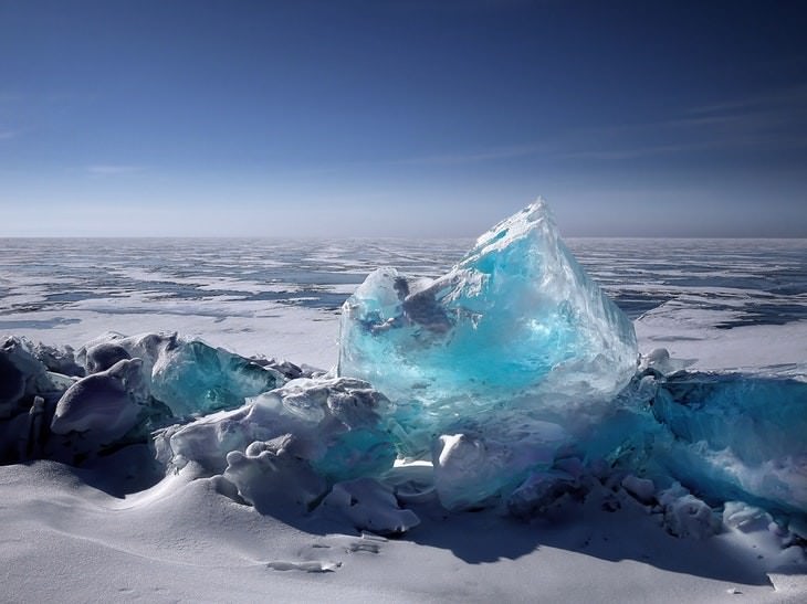 winter landscapes collection Ice Formations in Siberia, Russia