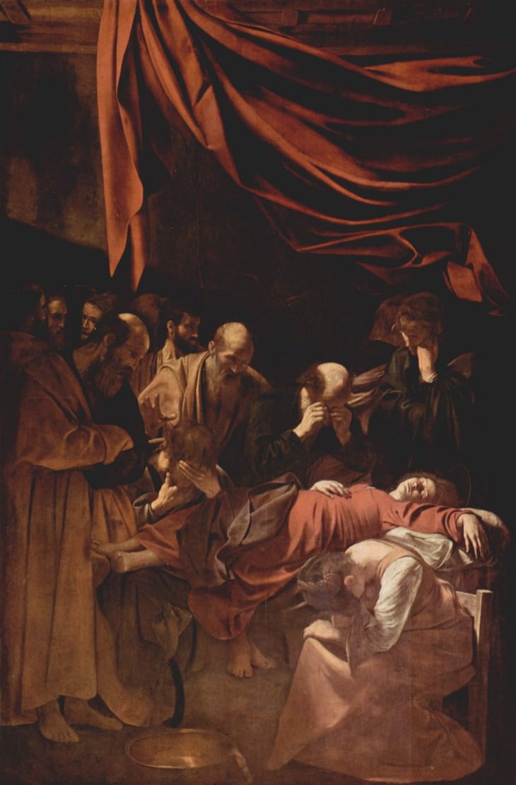 Obras De Arte De Caravaggio La muerte de la Virgen (1605-1606)