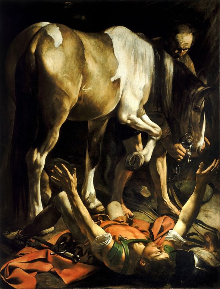Caravaggio Art Conversion on the Way to Damascus (c.1600-1601)
