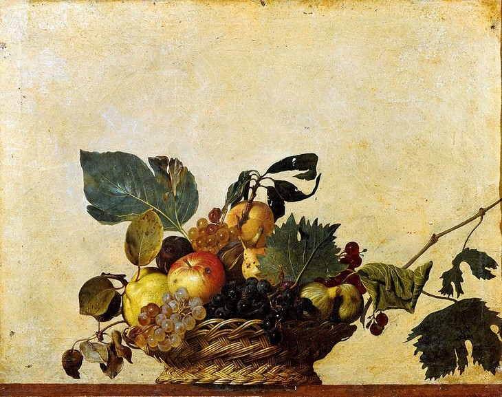 Caravaggio Art     Basket of Fruit (c.1599)