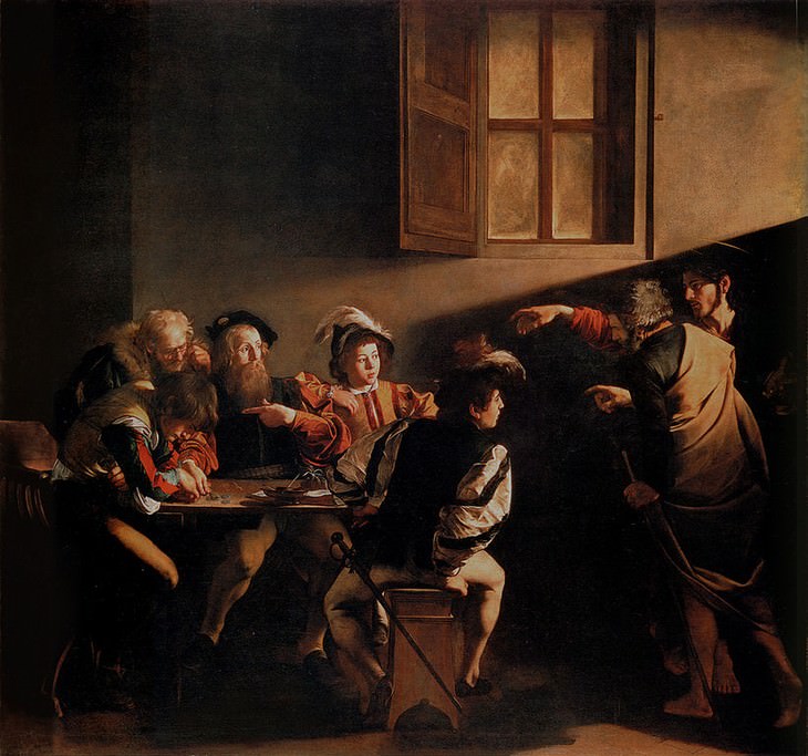 Obras De Arte De Caravaggio La vocación de San Mateo (1599-1600)