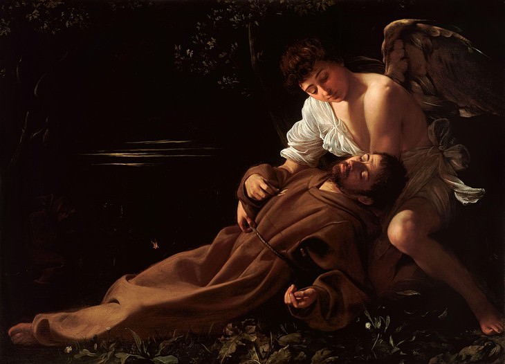 Caravaggio Art Francis of Assisi in Ecstasy (1594)