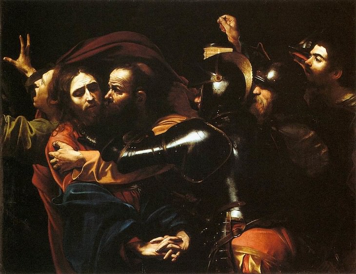 Obras De Arte De Caravaggio La toma de Cristo (c.1602)