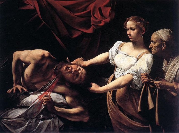 Obras De Arte De Caravaggio Judith decapitando a Holofernes (c.1598-1599)