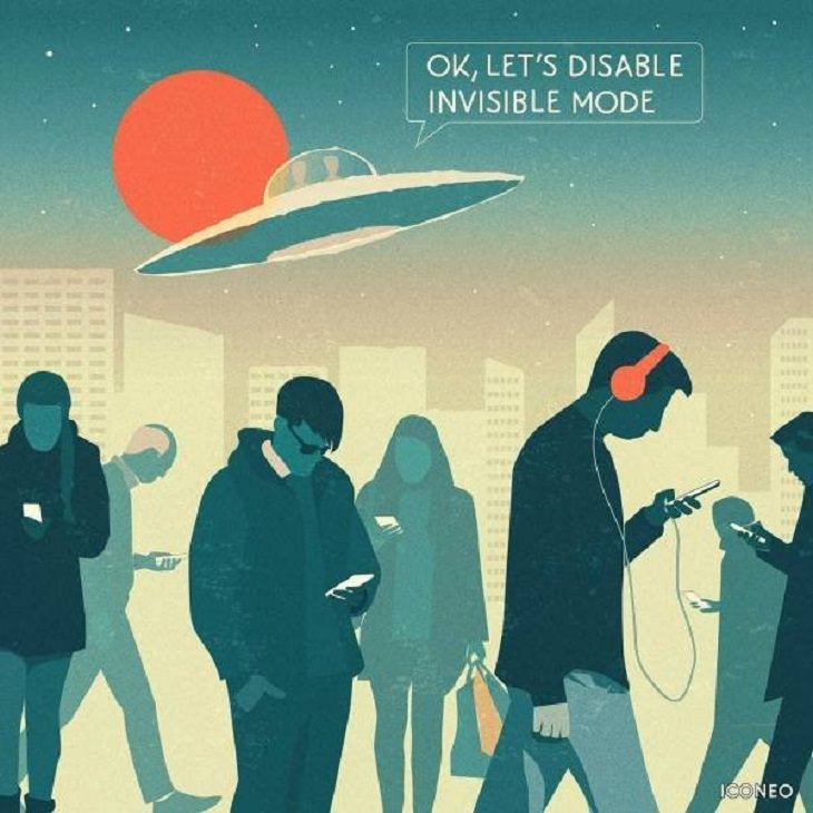  Modern Society Illustrations slaves to devices 