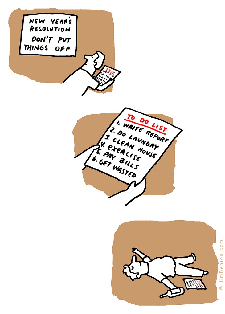 New Year Resolution Comics to-do list