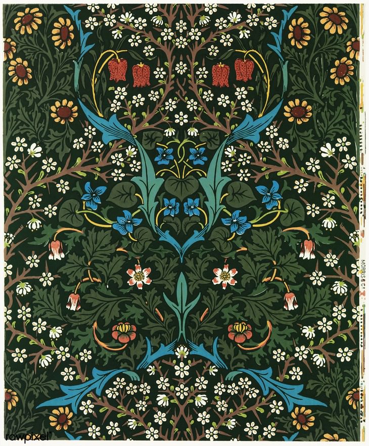 poetry art William Morris floral