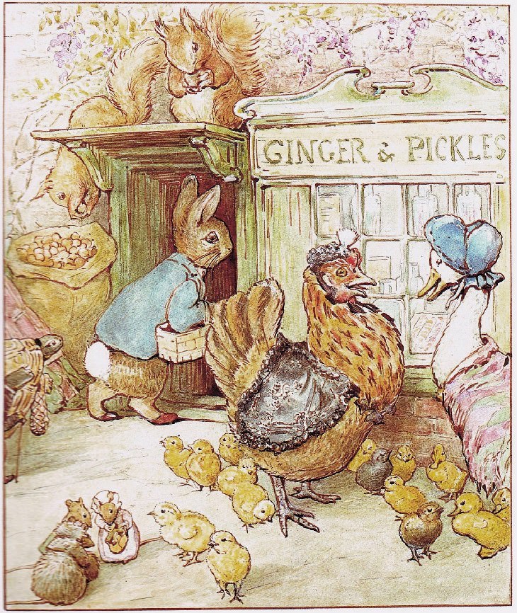 Beatrix Potter The Tale of Ginger and Pickles - Ginger & Pickels Shop (1909)