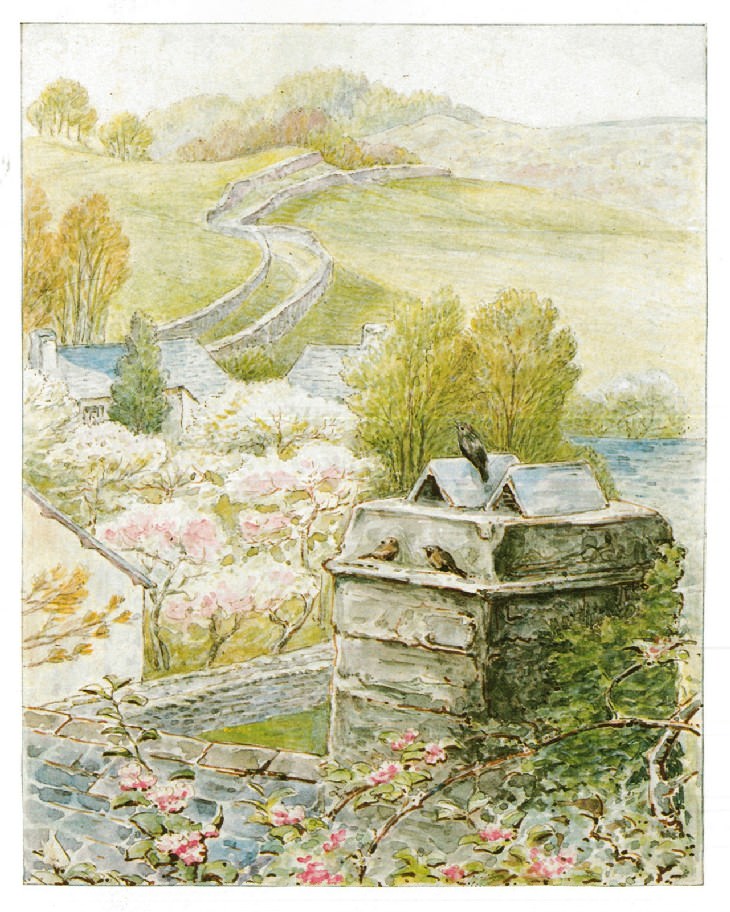 Beatrix Potter Samuel Whiskers , 1908 Bird's-eye view from Hill Top Farm