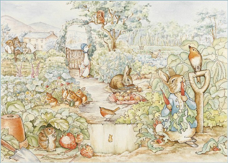 Beatrix Potter Six Watercolour scenes (1980-90)