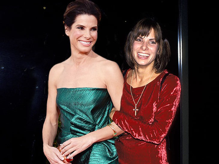celebrities and their younger selves Sandra Bullock