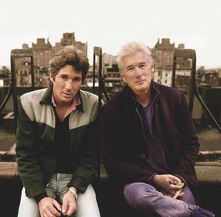 celebrities and their younger selves Richard Gere