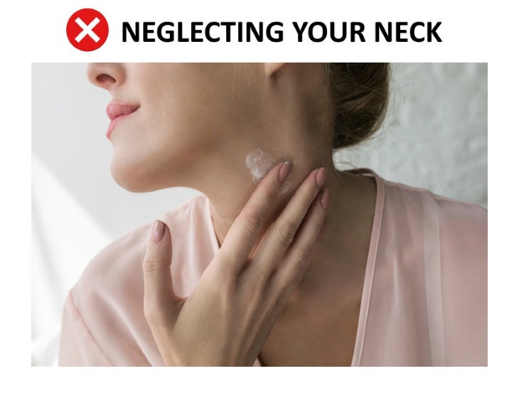 skincare mistakes neck care