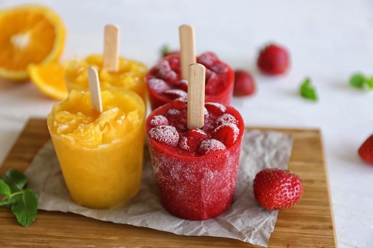 10-a-day diet with lots of fruit and vegetables Popsicles