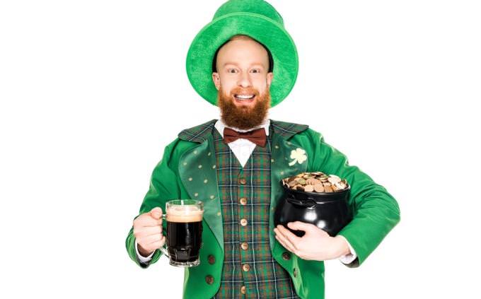 ireland quiz happy leprechaun with beer