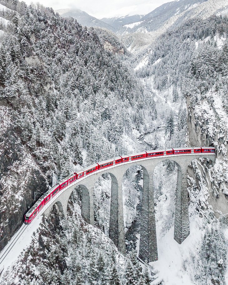 best drone photos 2018 "Red Train" sebastianmzh