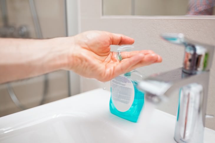 unhealthy habits. Washing Your Hands With Antibacterial Soap