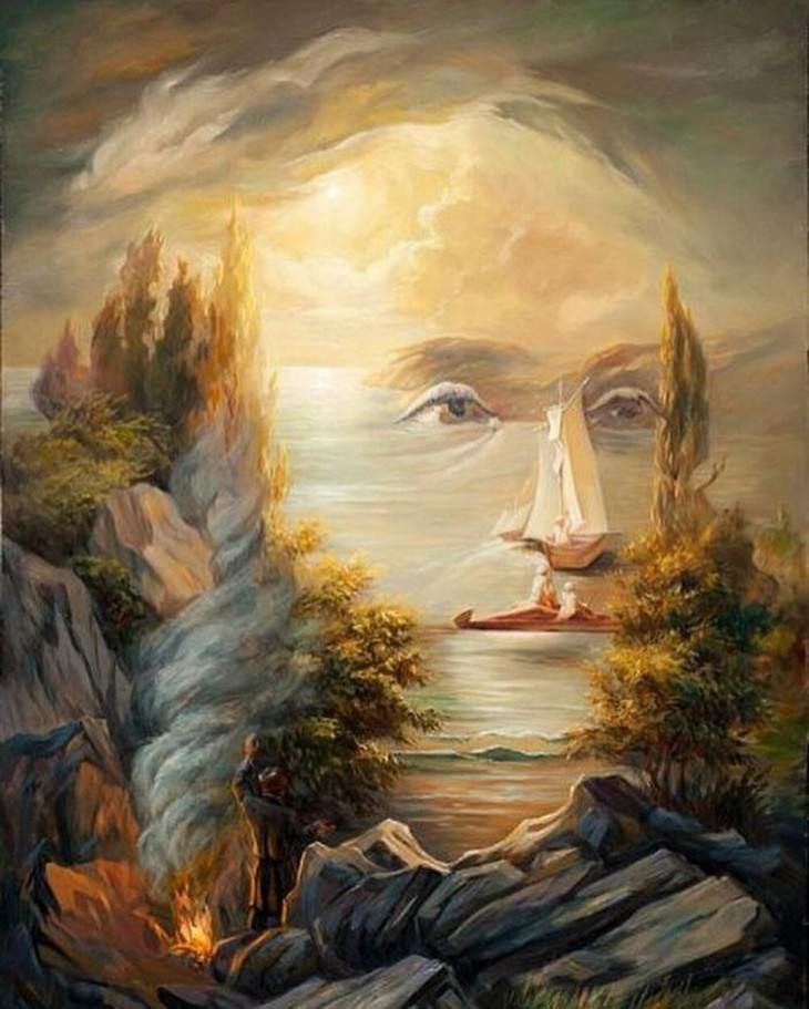optical illusions Oleg Shuplyak Ivan Aivazovsky