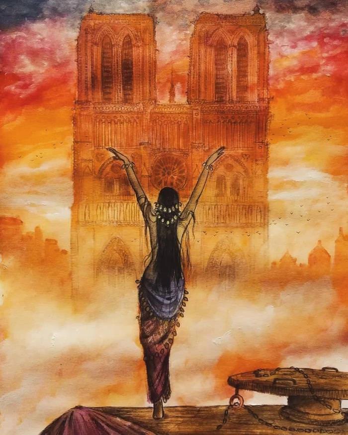 notre-dame artist painting