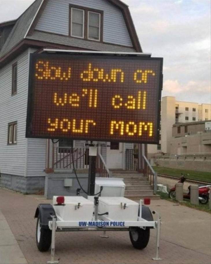 funny street signs call your mom